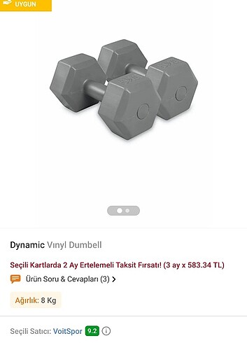 8 kg dambıl sıfır gibi