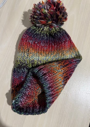 Renkli Örgü Kadın Bere - Görsel 2