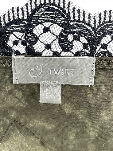 36 Beden yeşil Renk Twist Kısa Elbise %70 İndirimli.