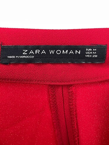 m Beden kırmızı Renk Zara Düz Kesim %70 İndirimli.