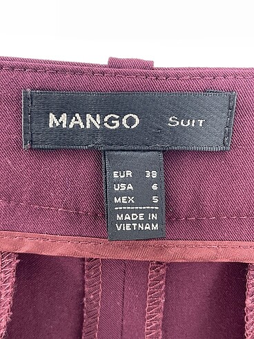 36 Beden bordo Renk Mango Kumaş Pantolon %70 İndirimli.