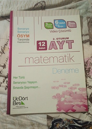 12 Adet AYT Matematik Deneme Kitabı Üç Dört Beş Yayınları