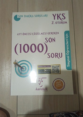 YKS 2. Oturum Son 1000 Soru Kitabı Karekök Yayınları