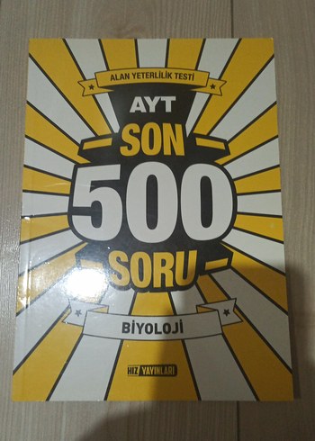 AYT Son 500 Soru Biyoloji Alan Testi Kitabı