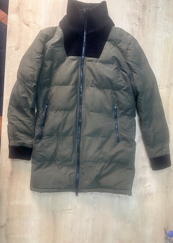 Gri Unisex Kışlık Fermuarlı Mont