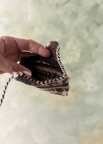 Kahverengi lama desenli cüzdan - Görsel 5