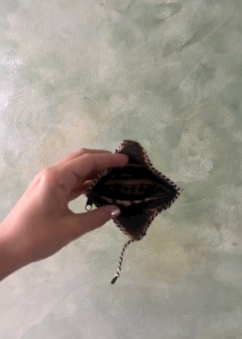 Kahverengi lama desenli cüzdan - Görsel 2