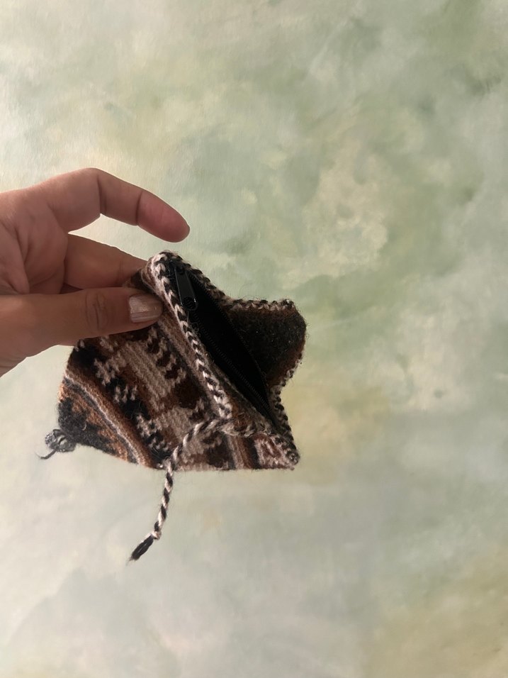 Kahverengi lama desenli cüzdan - Görsel 4