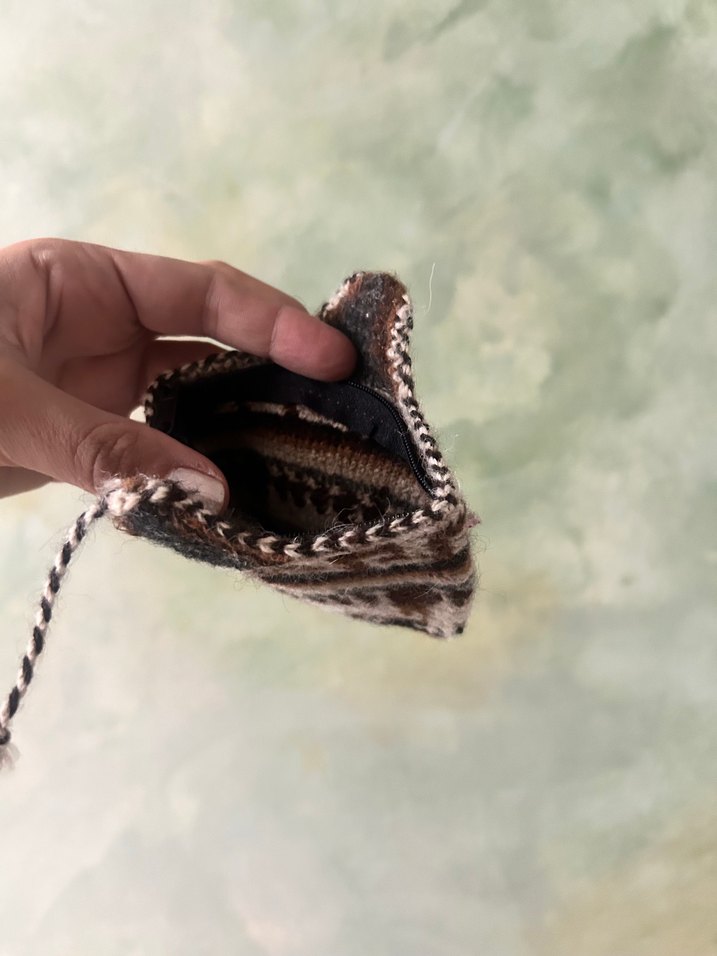 Kahverengi lama desenli cüzdan - Görsel 5