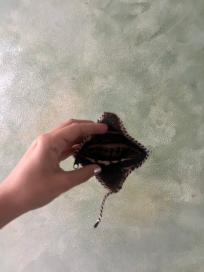 Kahverengi lama desenli cüzdan - Görsel 2