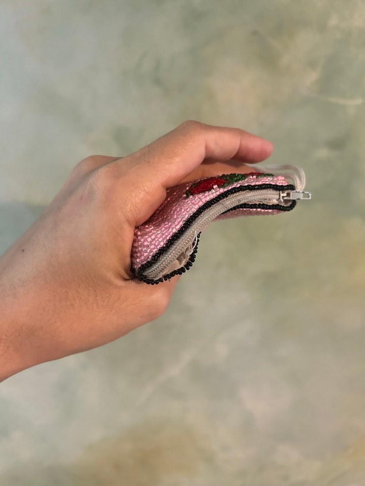 Pembe Boncuklu Nakışlı Çocuk Cüzdanı - Görsel 3