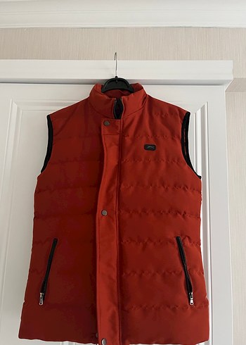 Kiremit Fermuarlı erkek Spor Yelek - Görsel 3