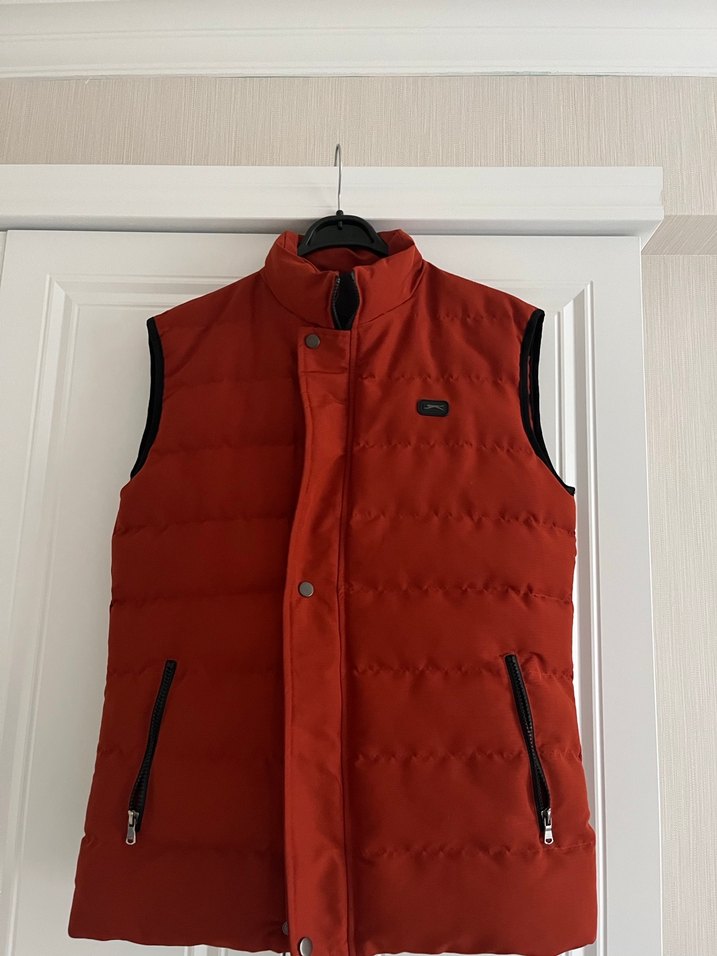 Kiremit Fermuarlı erkek Spor Yelek - Görsel 3