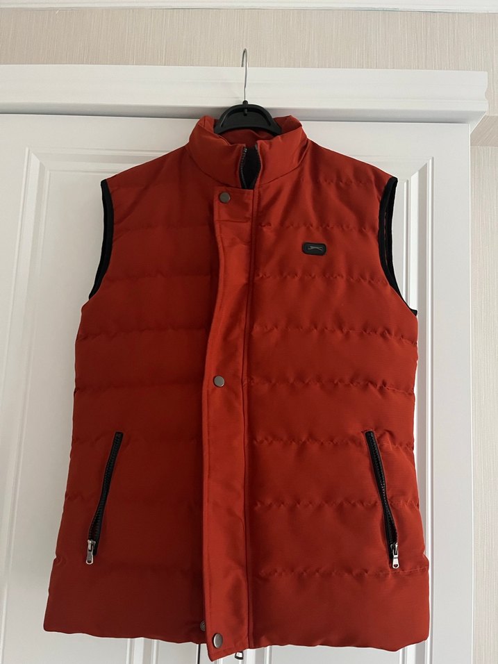 Kiremit Fermuarlı erkek Spor Yelek - Görsel 2