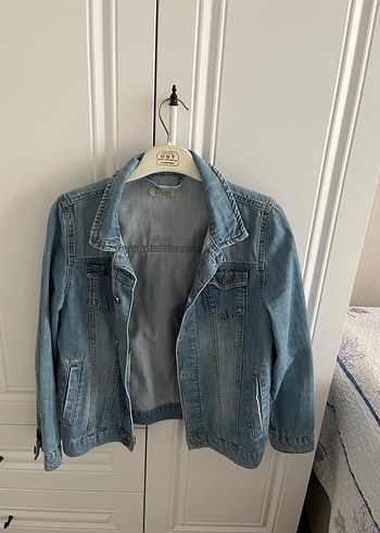 Düğmeli Mavi erkek çoçuk Denim Ceket - Görsel 2