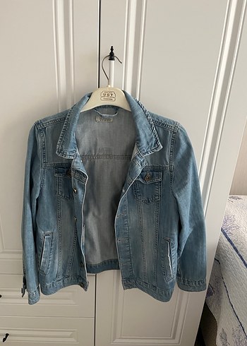 Düğmeli Mavi erkek çoçuk Denim Ceket - Görsel 5