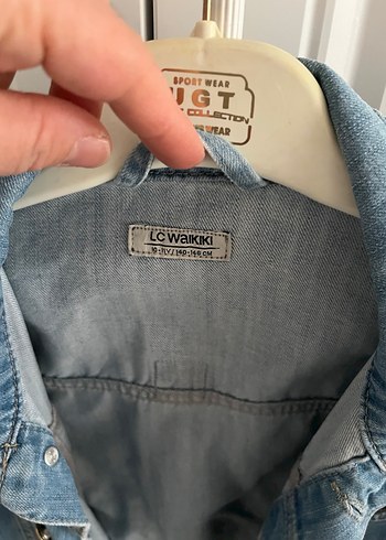 Düğmeli Mavi erkek çoçuk Denim Ceket - Görsel 4
