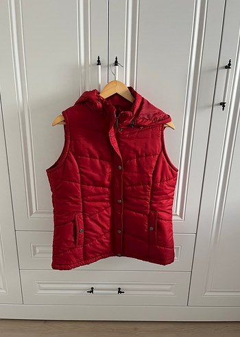 Düğmeli Kırmızı Midi unisexs  Yelek - Görsel 3
