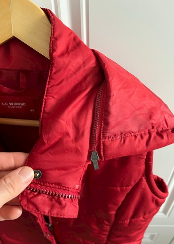 Düğmeli Kırmızı Midi unisexs  Yelek - Görsel 5