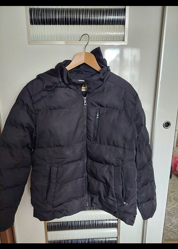 Erkek Siyah Kapitone Kışlık Mont - Görsel 2