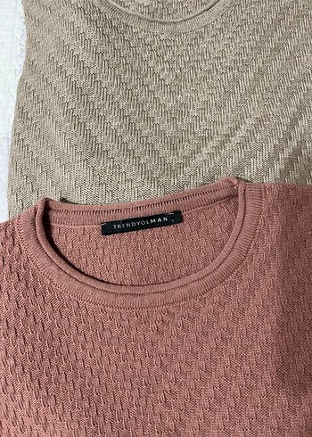 Erkek gülkurusı  ve bej Örgü Kazaklar - Görsel 3