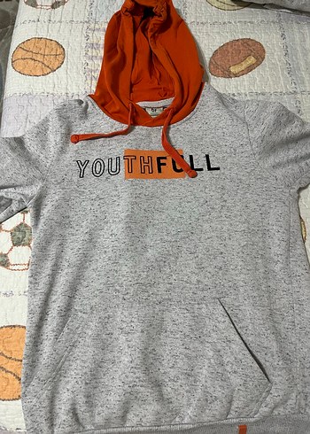 Gri Kapüşonlu erkek defacto 2 adet Sweatshirt - Görsel 2