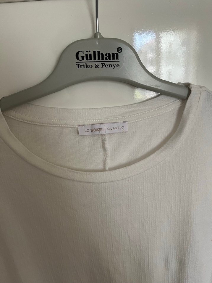 Uzun Kollu Beyaz Keten Bluz - Görsel 4