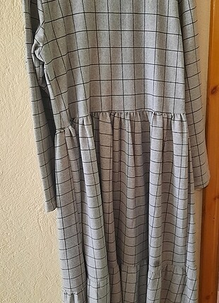 Diğer Kareli Gri Elbise