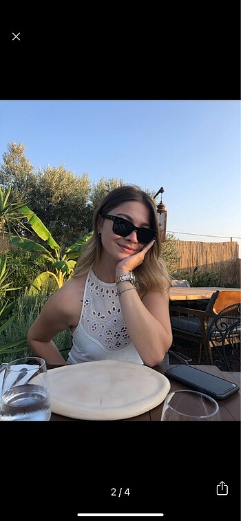 Perspective Beyaz şık elbise
