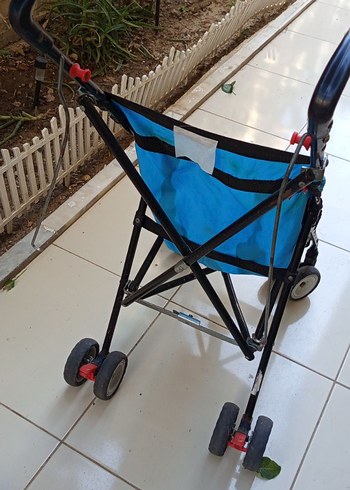 Renkli Mavi Bebek Arabası - Görsel 4