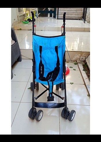 Renkli Mavi Bebek Arabası - Görsel 5