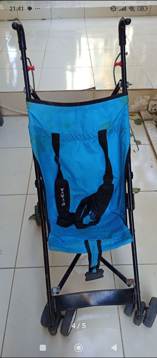 Renkli Mavi Bebek Arabası - Görsel 2