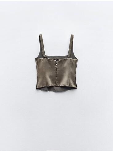 s Beden haki Renk Zara Saten Top