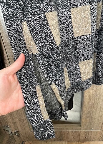 Triko Tunik Tayt Pantolon Takım | kahverengi gri siyah - Görsel 6