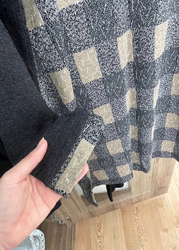 Triko Tunik Tayt Pantolon Takım | kahverengi gri siyah - Görsel 5