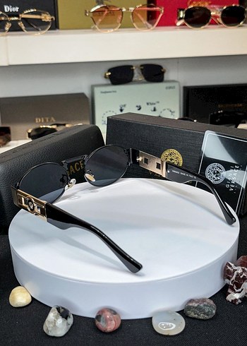 Versace Oval Siyah Güneş Gözlüğü - Görsel 3