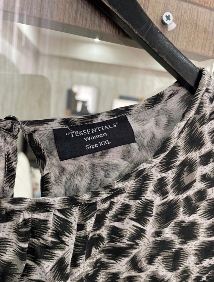 Leopar Desenli Vizon Kolsuz Mini Elbise - Görsel 5