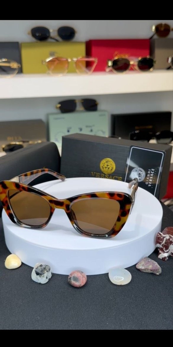 Versace | Cat Eye Leopar Kahverengi Güneş Gözlüğü - Görsel 2