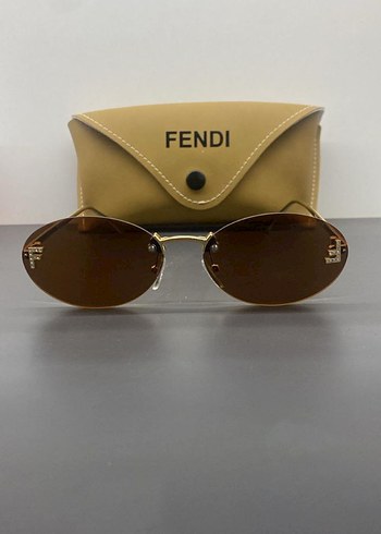 Fendi Kahverengi Bej Oval Güneş Gözlüğü