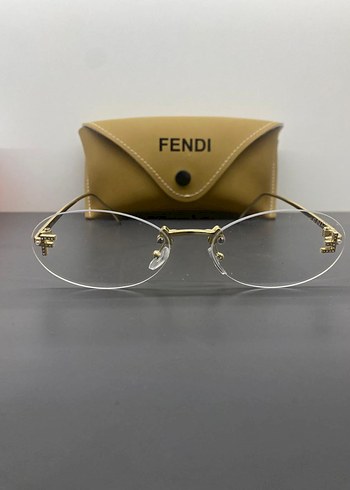 Fendi Altın Saplı Şeffaf Oval Modern Kadın Gözlük