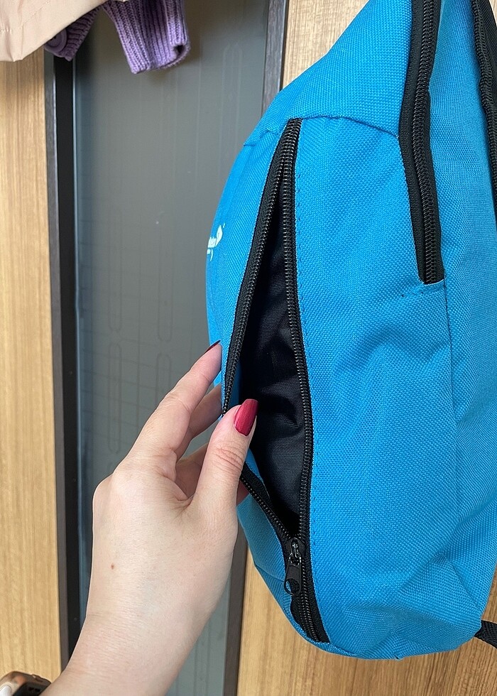Mavi turkuaz sırt / okul / spor çantası , çanta - Görsel 4