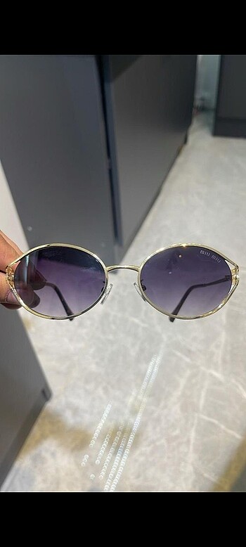 Miu Miu Miu Miu | Oval Metal Çerçeve Güneş Gözlüğü