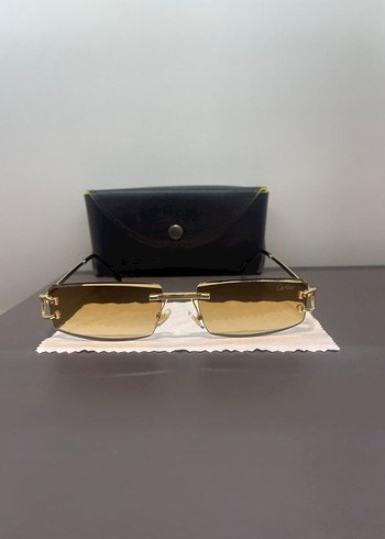 Cartier Kahverengi / Sarı Güneş Gözlüğü