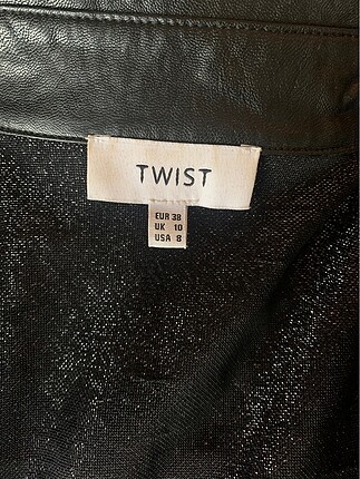 m Beden siyah Renk Twist Deri Ceket