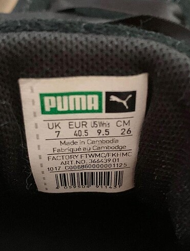 40,5 Beden siyah Renk Puma Kadın Ayakkabı