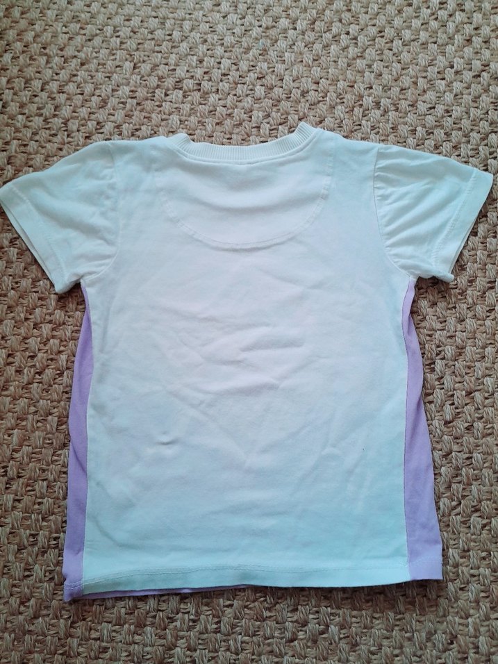 Kız Çocuk Mor Pop Kültür Baskılı Tişört - Görsel 3