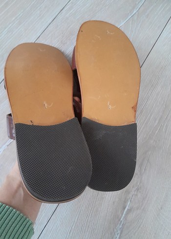 Kahverengi Deri Erkek Sandalet - Görsel 4