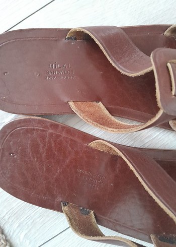 Kahverengi Deri Erkek Sandalet - Görsel 3