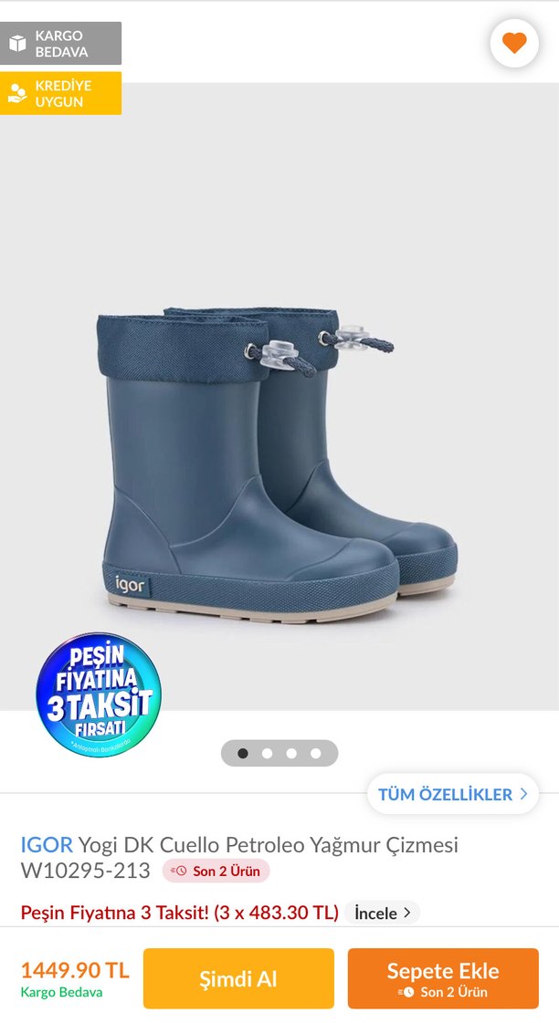 Çocuk çizme orjinal İgor - Görsel 4