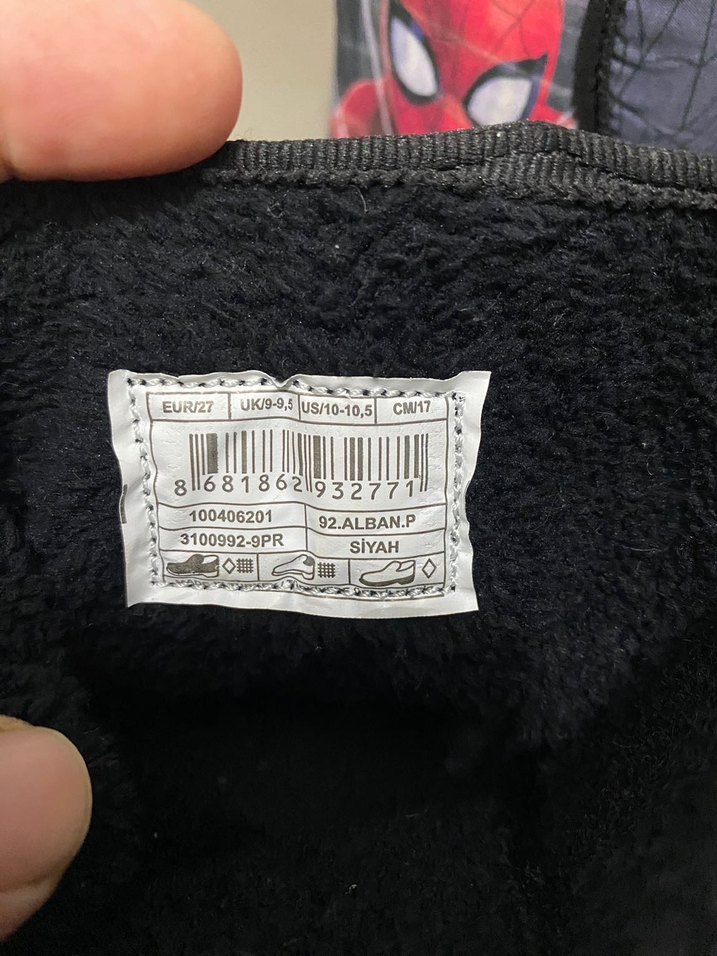 Çocuklar için Örümcek Adam Baskılı Kauçuk Bot - Görsel 3